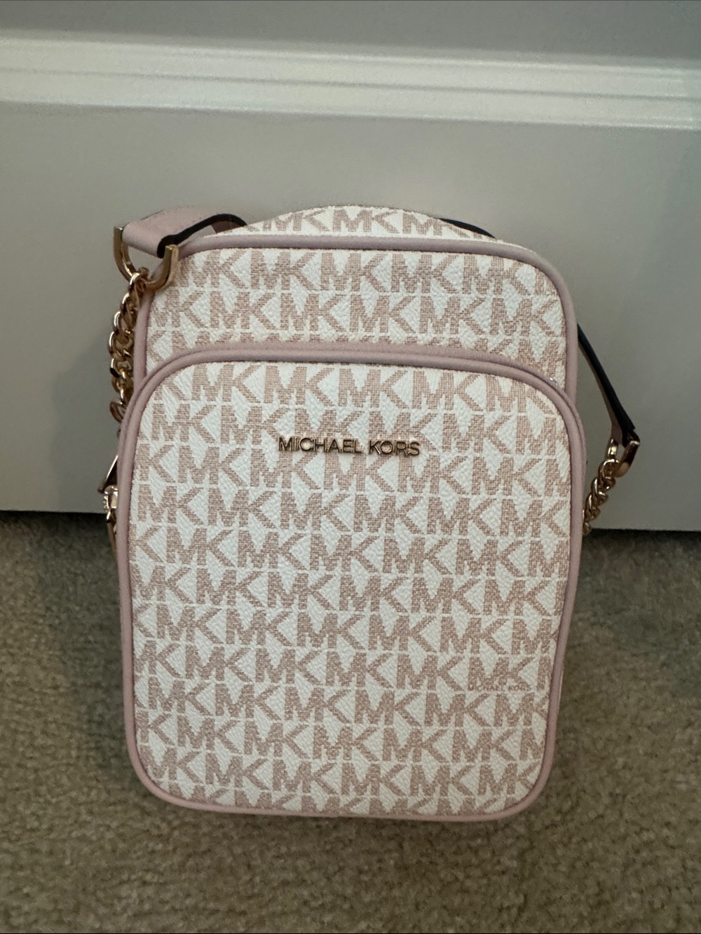 Michael Kors Pale Pink Logo Crossbody Bag